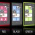 Nokia Lumia 800: vörös és zöld színekben