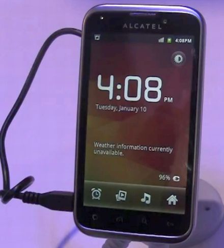 Alcatel Ultra 995: Androiddal