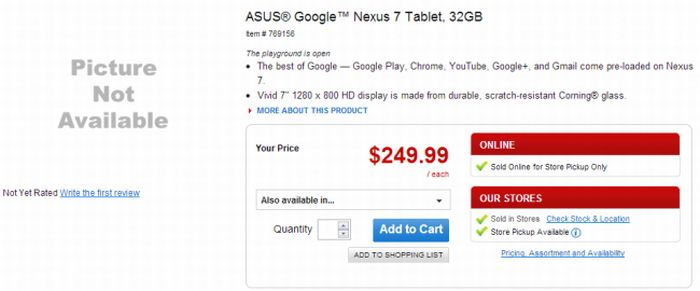 32 gigás Nexus 7 fillérekért