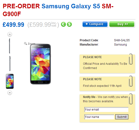 225 ezer forintba kerül a Galaxy S5