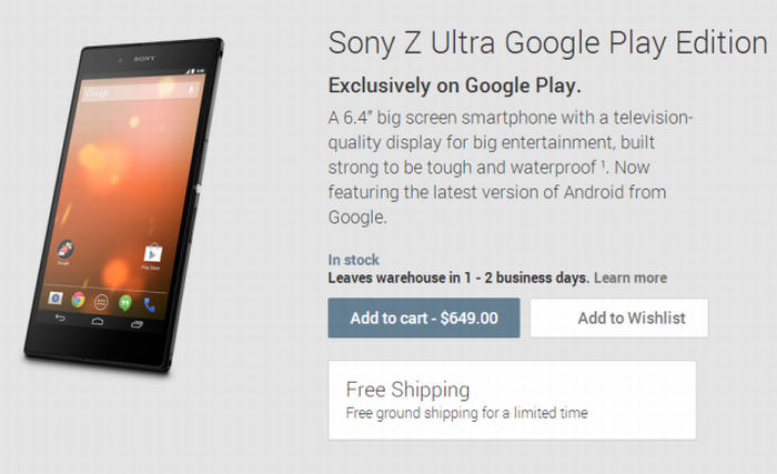 Sony Z Ultra: még egy Google tablet