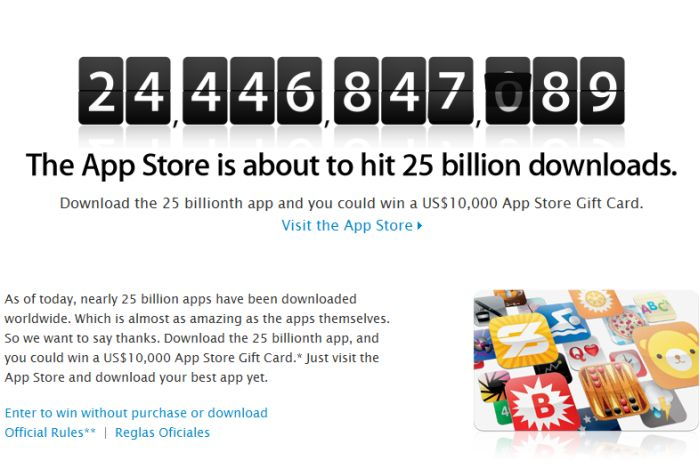 Apple App Store: a 25 milliárdra gyúrnak - nyereménnyel