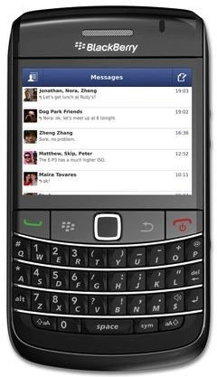 Facebook Messenger a BlackBerry App World-ben