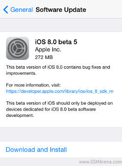 Máris új bétája érkezett az iOS8-nak