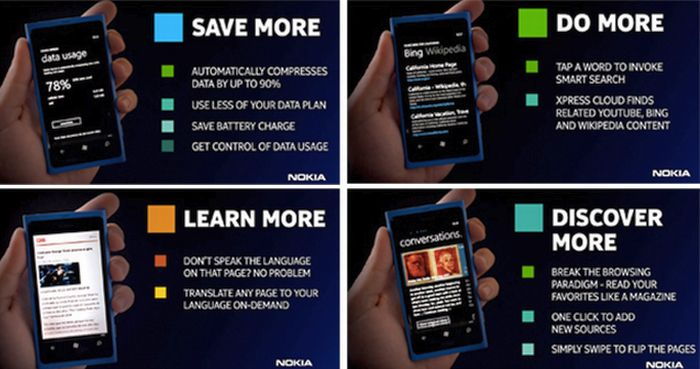Nokia Xpress böngésző Lumia modellekre