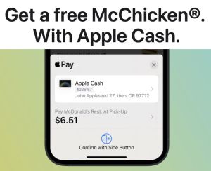 Amerikában ingyen McChicken jár, ha Apple Pay-jel fizetsz 