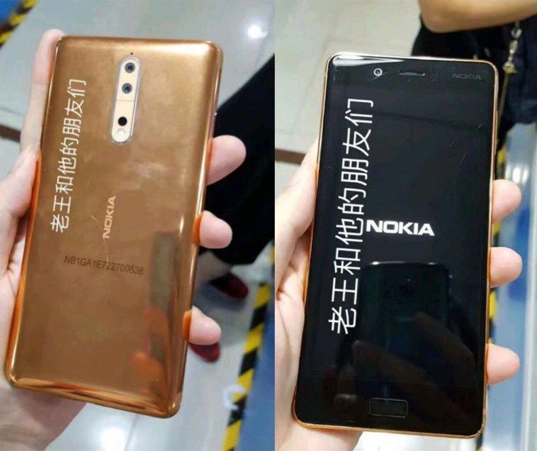 Nokia 8 nagyon arany színben