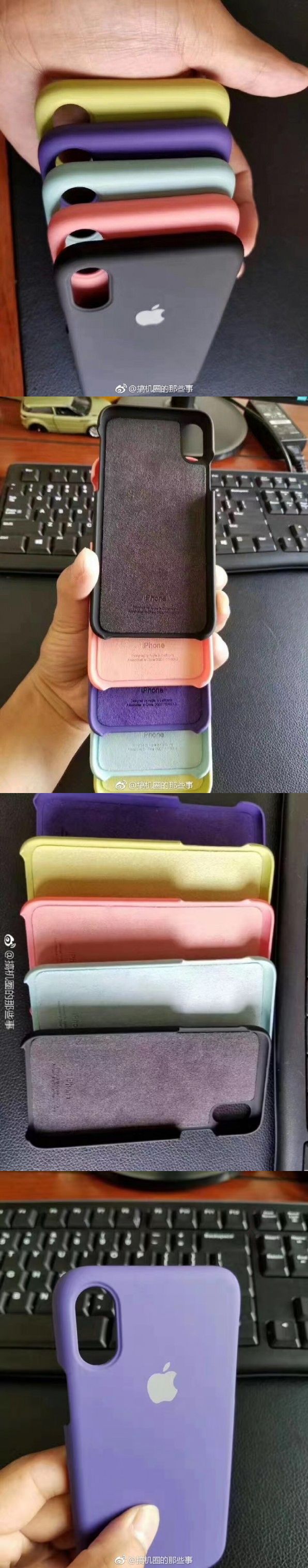 Öt színes, gyári iPhone 8 tok