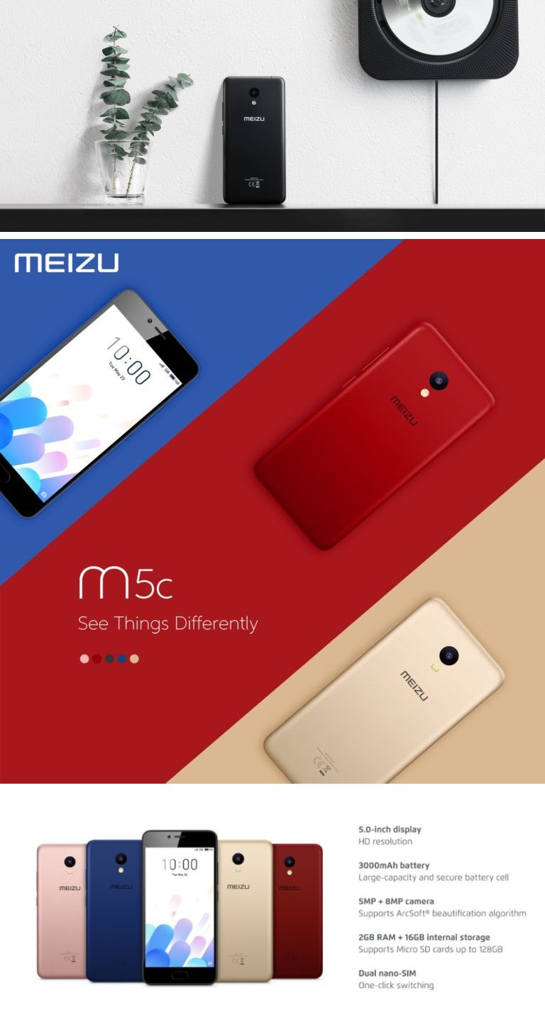 Meizu M5c: színek játéka