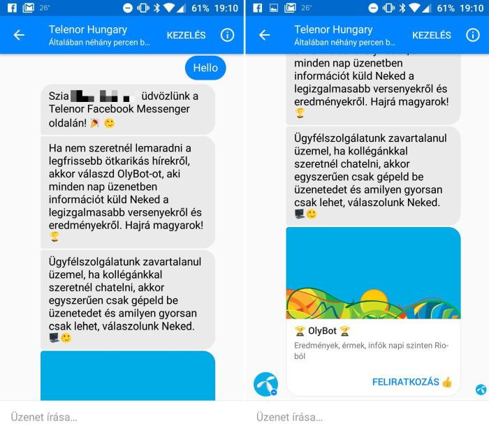 Csevegj chatrobottal a Messengeren! 