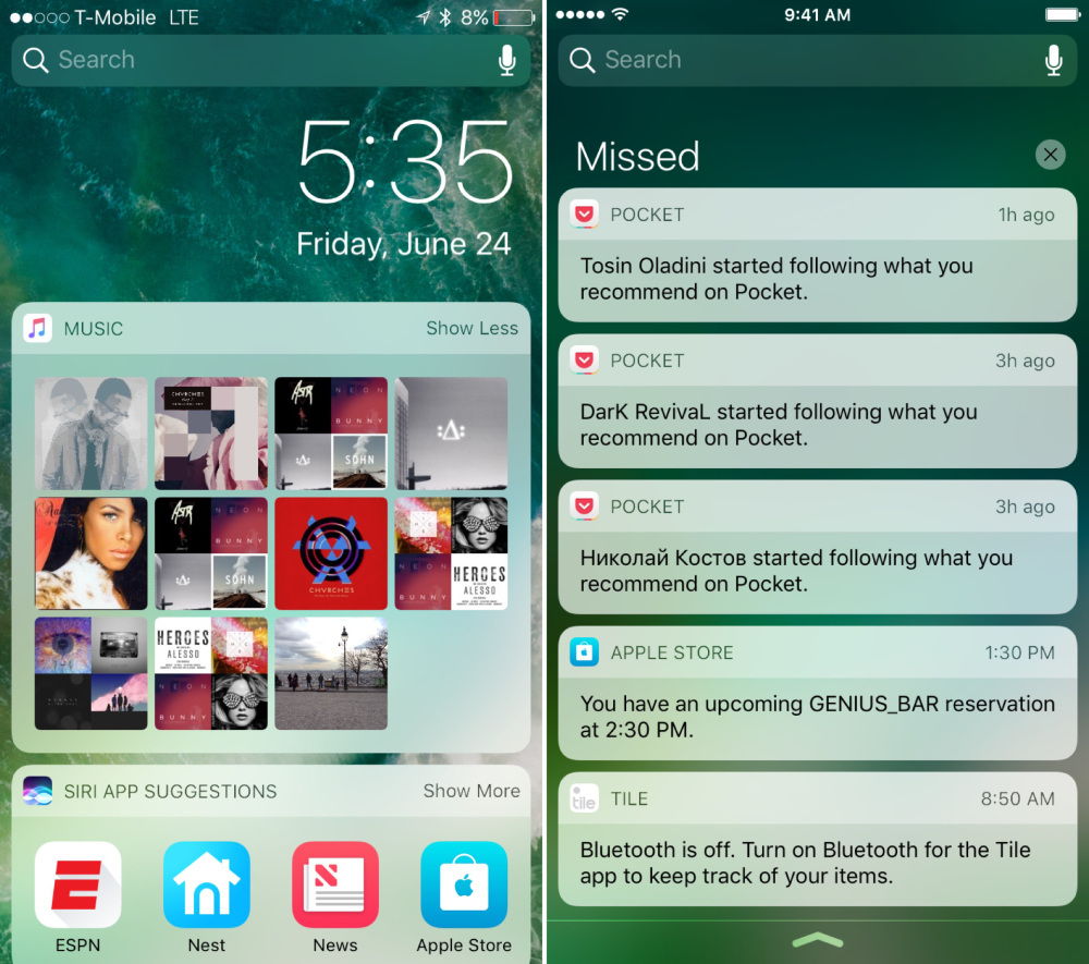 iOS 10: ilyen az új Lock screen