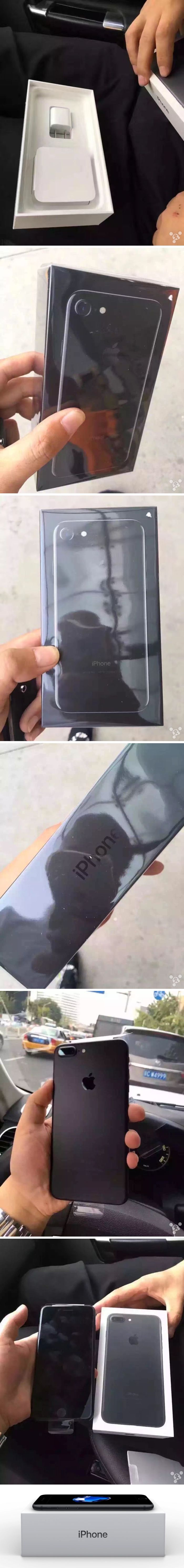 A fekete és a Jet Black iPhone 7 kicsomagolása