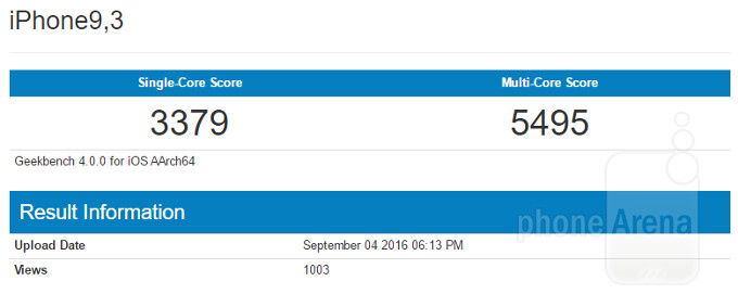 iPhone 7 Plus a Geekbenchen