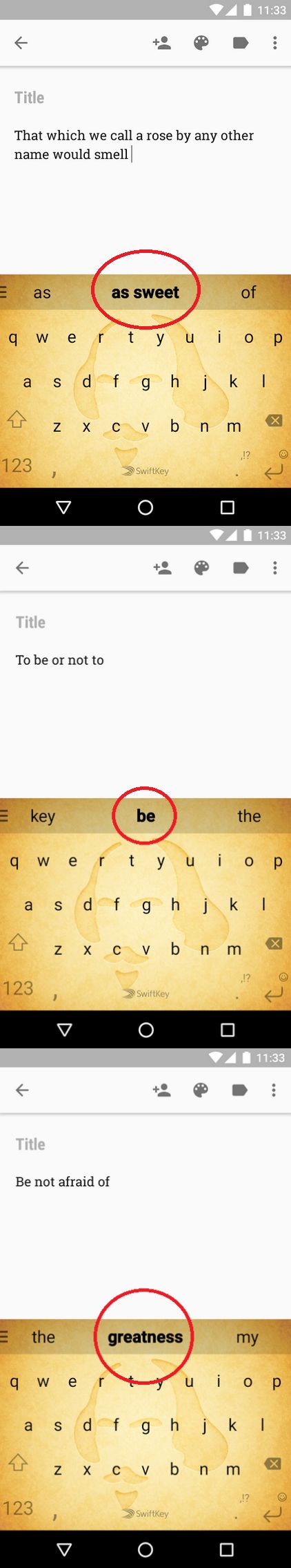 A SwiftKey egy meglepetéssel a Shakespeare-t ünnepli