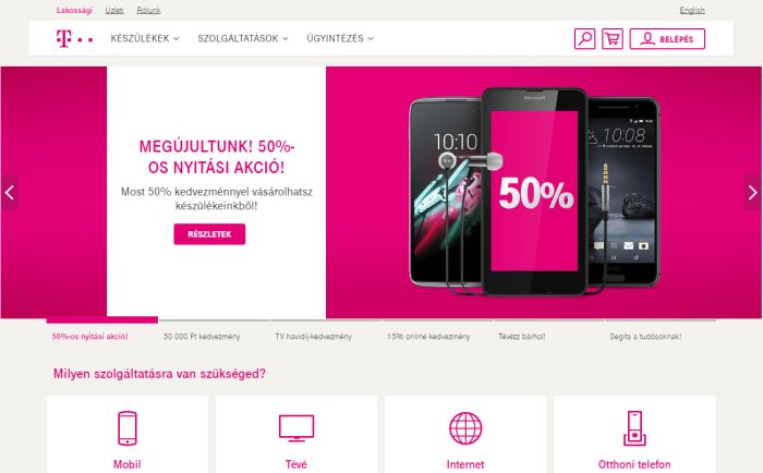 Megújult a Telekom honlapja, féláras akciót hozott!