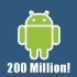 200 millió Android aktiválás