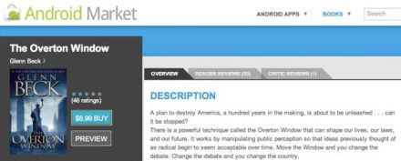 E-könyvek, zene és mozi az Android Marketen