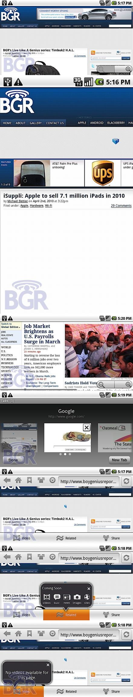 Az elsõ screenshotok: Skyfire Androidra