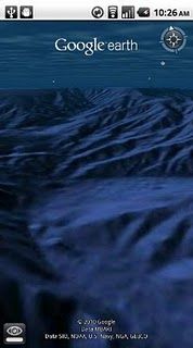 Google Earth óceán nézettel a mobilodon