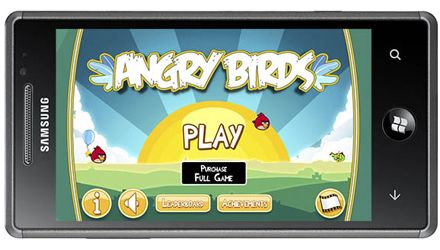 Angry birds láz a WinPho7-en