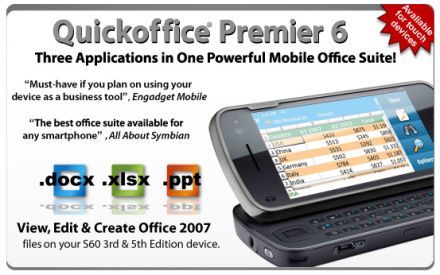 Bemutatkozik az érintõképernyõs QuickOffice 2007 