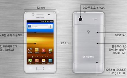 Samsung Galaxy M: 1 GHz, 4 col, Super AMOLED