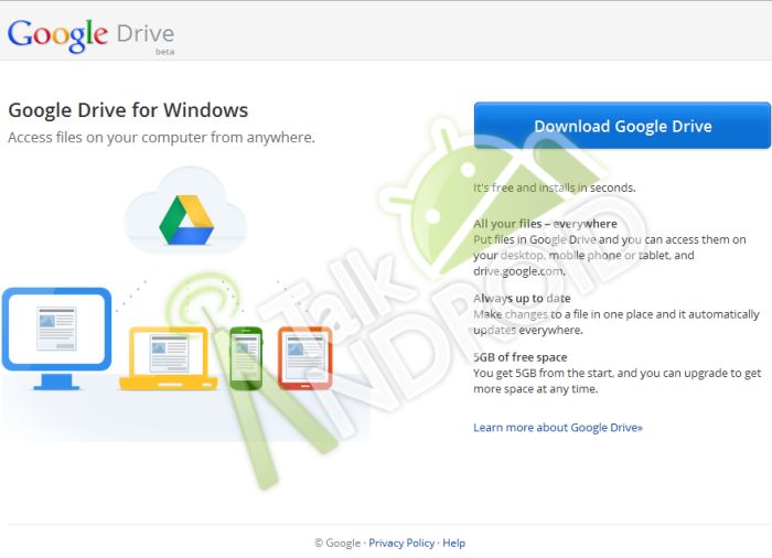 Google Drive 5 gigabájt ingyen tárhellyel