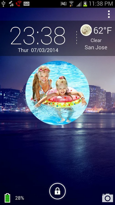 Saját fotók a lezárt képernyőn