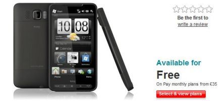 HTC HD2 ingyen a Vodafone-tól