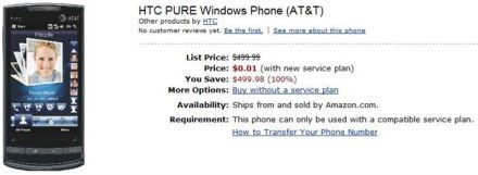 Csak ma: HTC Pure ingyen