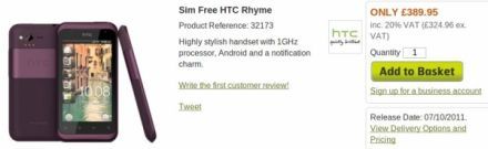 Ennyibe kerül a csajos HTC Rhyme