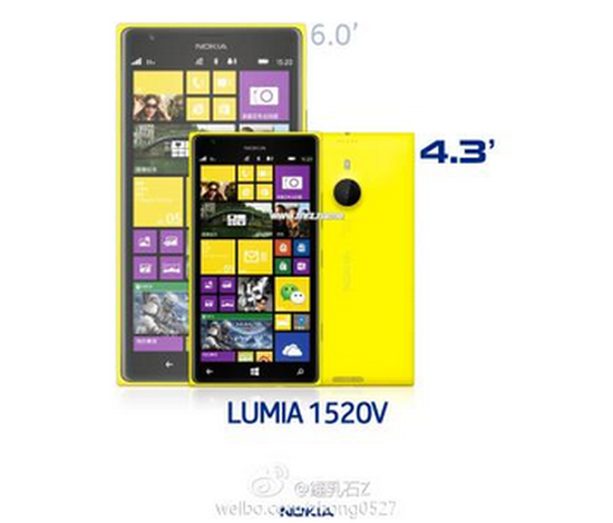 Nokia Lumia 1520 mini: WP 8.1 OS, 4.3 col és 14 megapixel