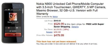 Nokia N900 Amazon Nokia N900 durván ár alatt