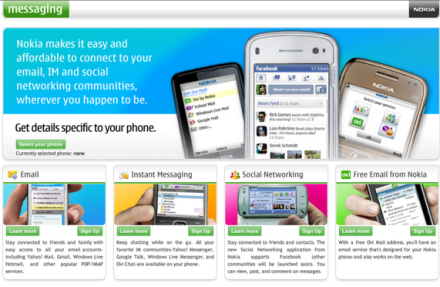 Nokia Messaging a Vodafone-nál