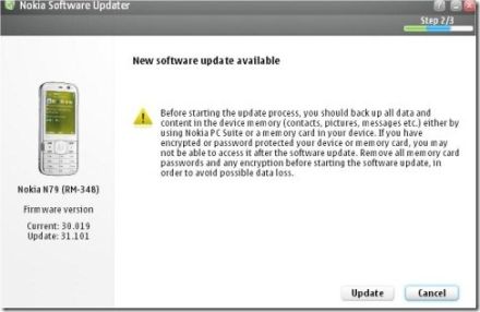 Új Nokia N79 firmware
