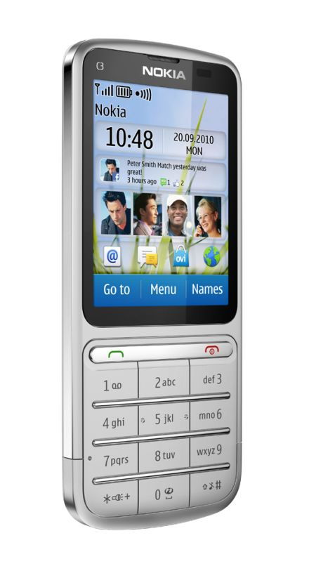 Nokia C3-01: érintõképernyõ és hagyományos gombsor