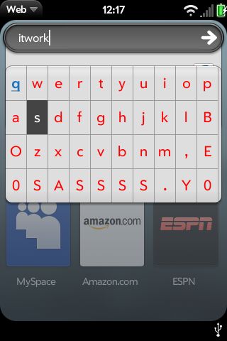 Virtuális billentyûzet Palm Pre-re