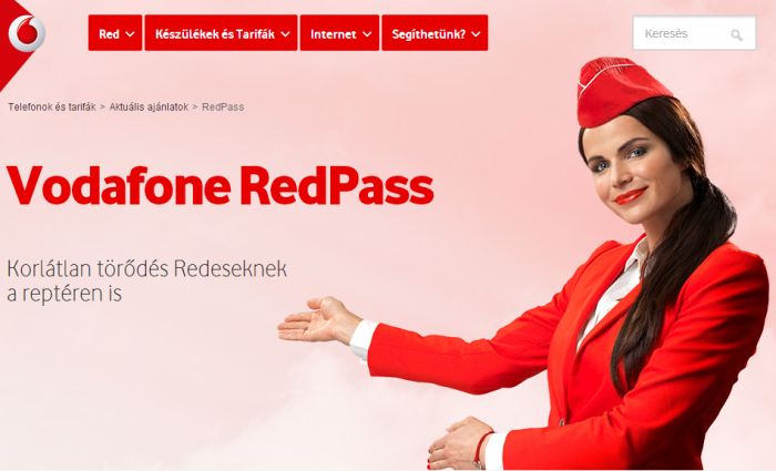Vodafone Napi 990 forintért hazai árak a nyaralás alatt is!