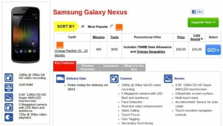 Samsung Galaxy Nexus: november 16-tól