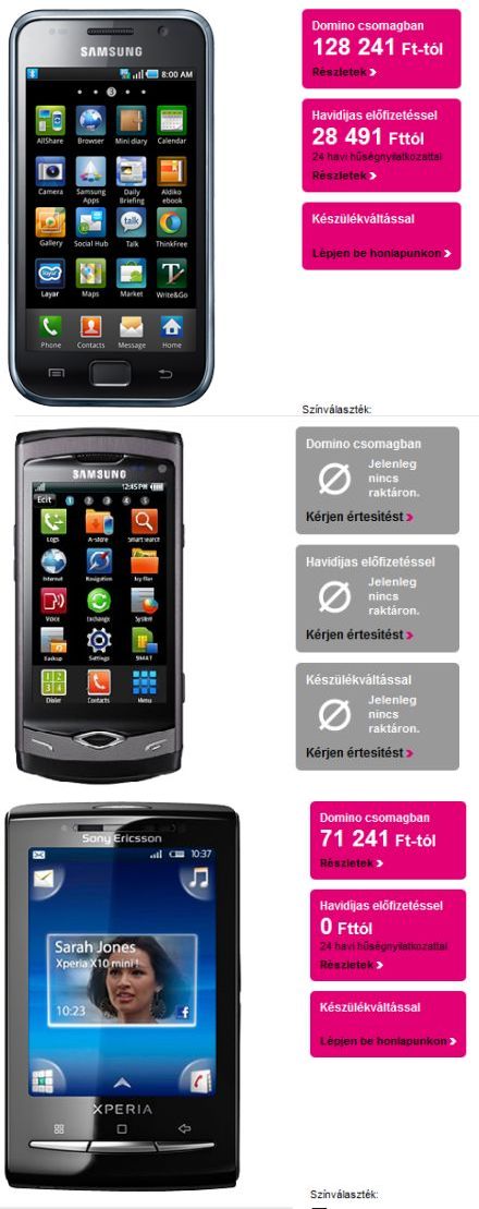 Friss! Nagy tudású telefonok a T-Mobile-nál