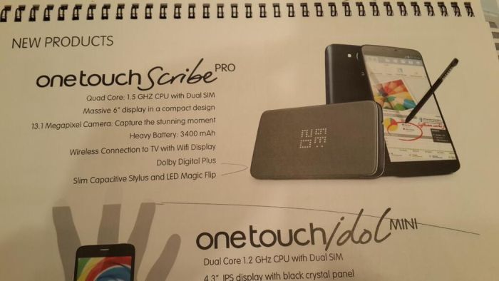 Alcatel One Touch Scribe Pro: 6 colos phablet fillérekért