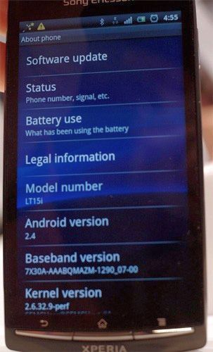 Android 2.4 az Xperia Arc-on?