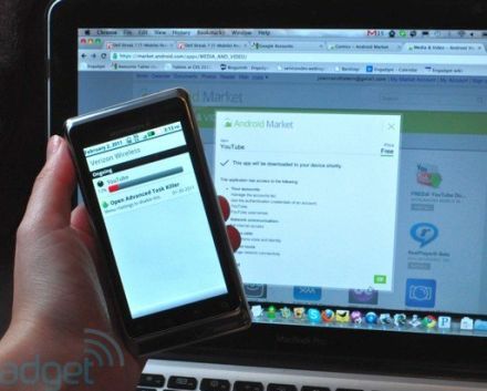 Honeycomb bemutató, Android Market már a weben is