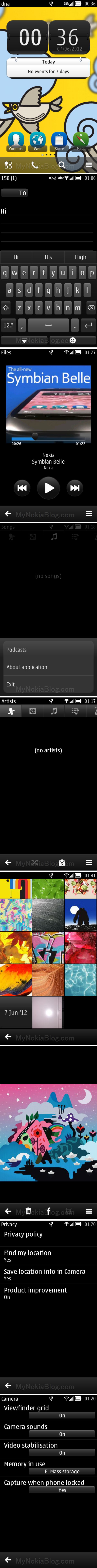 Az első Nokia Belle FP2 screenshotok