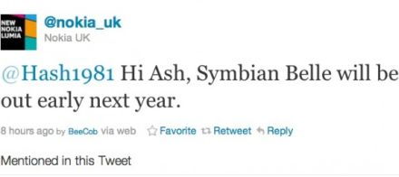 Symbian Belle 2012-ig jegelve