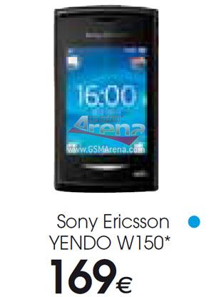 Sony Ericsson Yendo beárazás