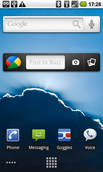 Google Buzz widget Androidra