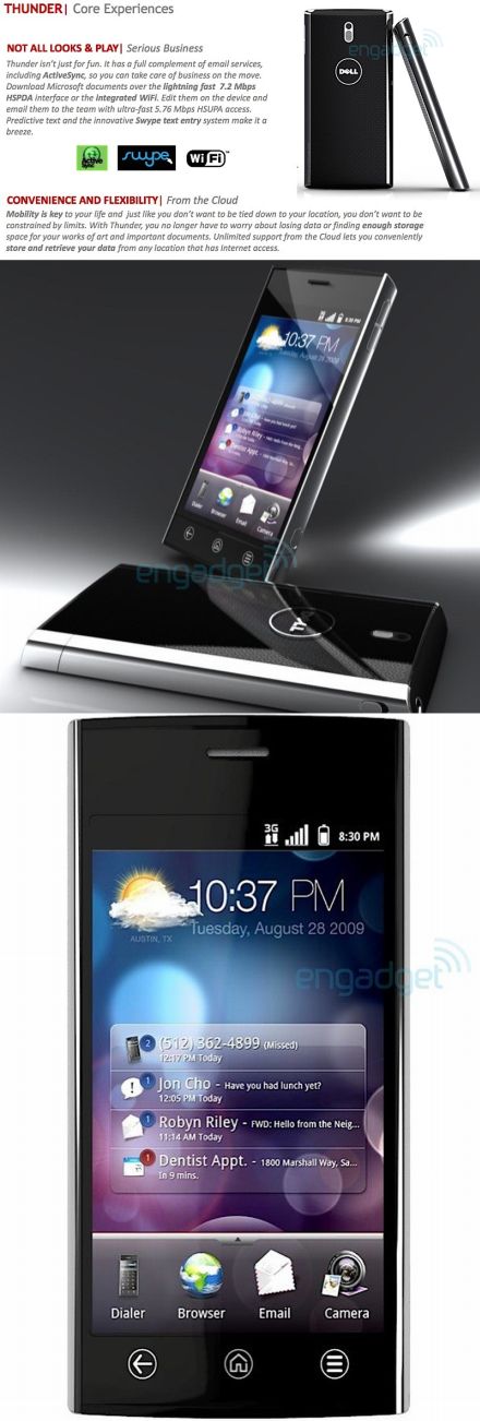 Négy androidos Dell mobil közeledik