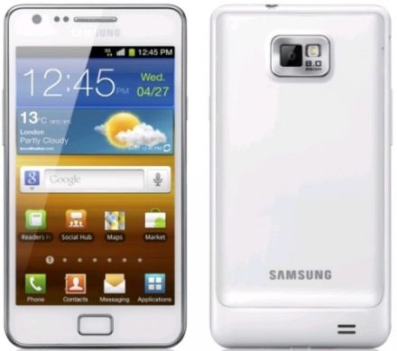 Samsung Galaxy S II fehérben