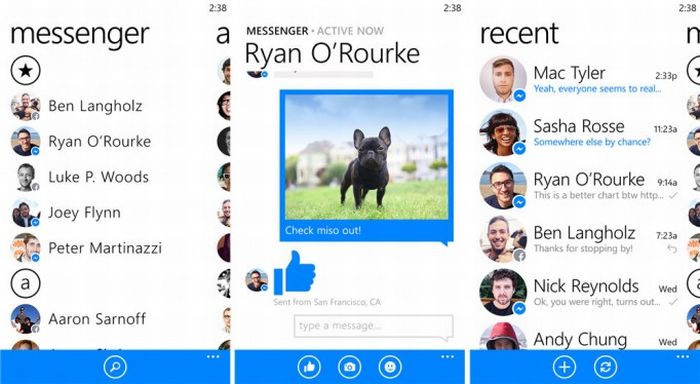 Letölthető a Facebook Messenger WP 8-ra